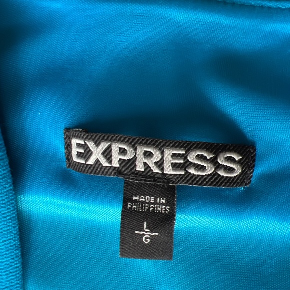 Express Blue Sleeveless Bodycon Dress (L) - Picture 6 of 7